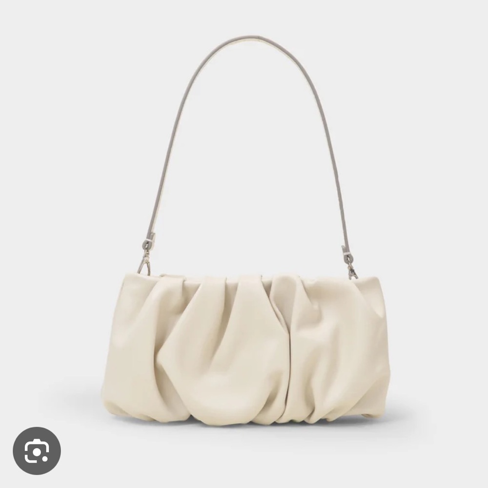 STAUD light pink/nude Leather bean Bag